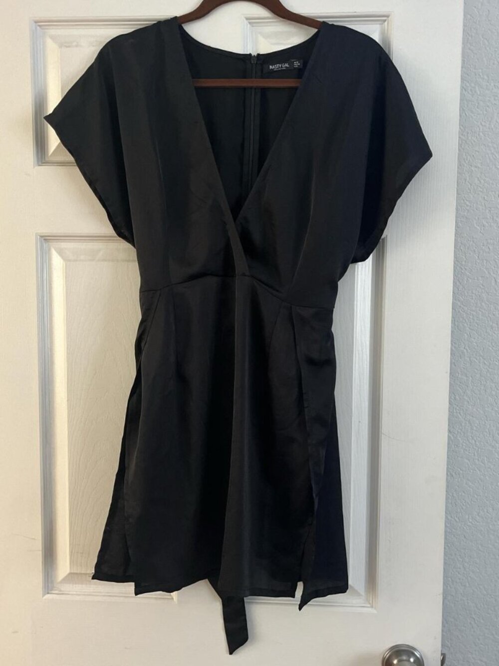 Nastygal black silky top